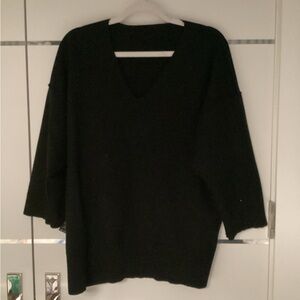 Wilfred Black V-Neck Oversized Sweater